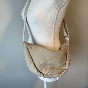 NWOT Tan Crescent Crossbody Bag Adjustable Strap